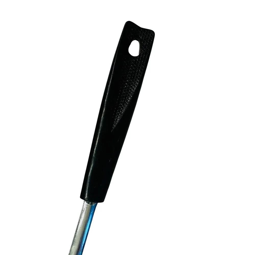 Vintage Ekco Chromium Plated Slotted Spatula Black Handle Made in USA MCM 12